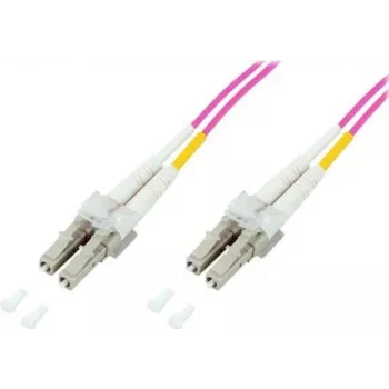 GoodConnections LC/LC Duplex OM4 daudzmodu optiskās šķiedras savienojuma kabelis, 2 m, Aqua, LSZH LW-802LC4