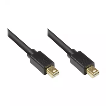 GoodConnections Mini DisplayPort 1.2 kabelis, vīrietis-vīrietis, apzeltīts, melns, 1m