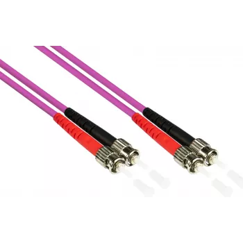 GoodConnections OM4 ST uz ST daudzmodu šķiedras savienojuma kabelis, 7,5m, LSZH, violets LW-8075ST4