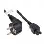 GoodConnections P0105-S018 strāvas vads 1,8 m – Schuko E+F – IEC C5 Cloverleaf – H05VV-F – 250V 2,5A – melns