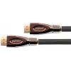 GoodConnections PYTHON Series High-Speed HDMI kabelis ar Ethernet, 4K UHD 60Hz, 18Gbps, zelta pārklājums, neilona pinums, 3m, melns (GC-M0018)