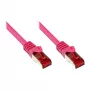 GoodConnections RNS® Cat. 6 S/FTP ielāpu kabelis ar fiksatora aizsardzību, 20m, fuksīna