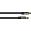 GoodConnections SmartFLEX antenas kabelis, IEC koaksiālais vīriešu uz sieviešu, zelta pārklājums, četrkāršs ekranējums, 120 dB, melns, 30 m (GC-M2060)