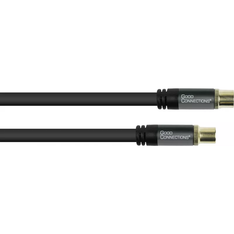 GoodConnections SmartFLEX antenas kabelis, IEC koaksiālais vīriešu uz sieviešu, zelta pārklājums, četrkāršs ekranējums, 120 dB, melns, 30 m (GC-M2060)