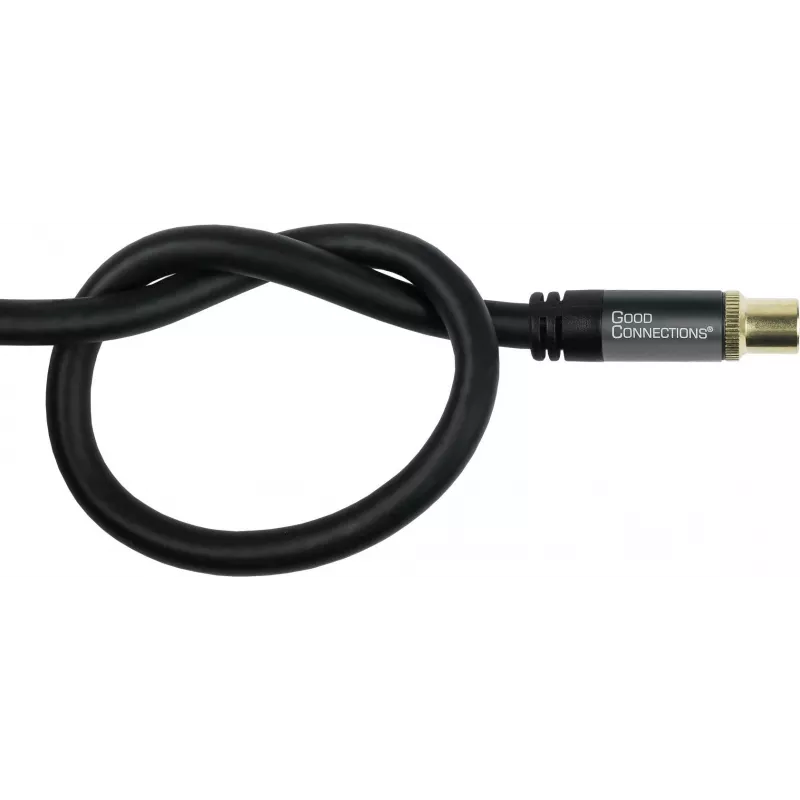 GoodConnections SmartFLEX antenas kabelis, IEC koaksiālais vīriešu uz sieviešu, zelta pārklājums, četrkāršs ekranējums, 120 dB, melns, 30 m (GC-M2060)