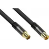 GoodConnections SmartFLEX antenas kabelis, IEC koaksiālais vīriešu uz sieviešu, zelta pārklājums, četrkāršs ekranējums, 120 dB, melns, 30 m (GC-M2060)