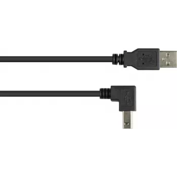 GoodConnections USB 2.0 kabelis A uz B ar leņķa savienotāju 2m melns