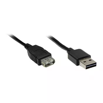 GoodConnections USB 2.0 pagarinātājs - Type-A vīriešu/sieviešu, 1.8m, melns (2511-EU02)