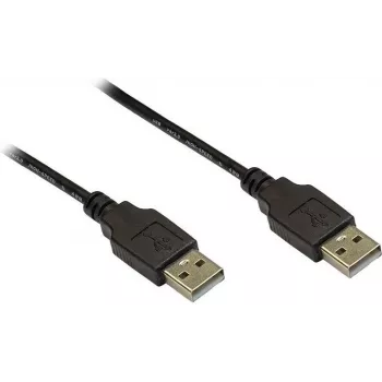 GoodConnections USB 2.0 Type-A vītņu uz Type-A vītņu kabelis, 3m, melns 2212-AA3S
