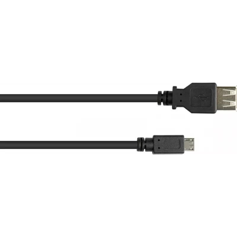 GoodConnections USB-OTG adaptera kabelis, Micro-USB Type B tēviņš uz USB Type A mātīte, USB 2.0, 0,1 m, melns