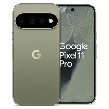 Google Pixel 11 Pro 5G viedtālrunis, 16GB RAM, 512GB atmiņa, 6,3 collu OLED 120Hz ekrāns, olīvu krāsā, Dual SIM, Android 16