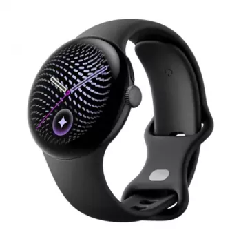 Google Pixel Watch 5 41mm BT Obsidian viedpulkstenis ar Fitbit integrāciju, GPS, sirdsdarbības monitoru, EKG, SpO2, 5 ATM ūdensizturību, Wear OS, 32GB atmiņu