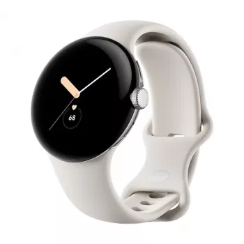 Google Pixel Watch LTE 41mm pulēta sudraba korpuss ar sporta siksniņu - krīta
