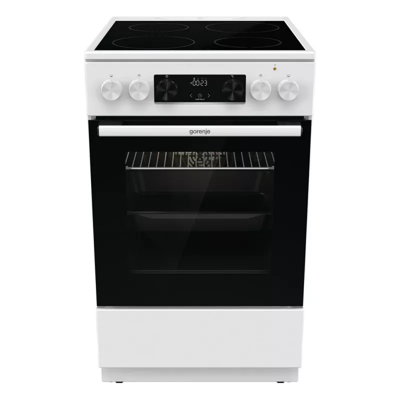 Gorenje GEC 5C41 WG brīvi stāvoša elektriskā plīts – balta, 50 cm, 70 L, 9 funkcijas