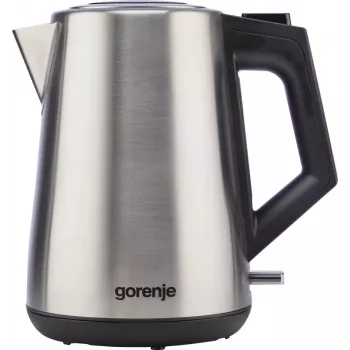 Gorenje K17OS Bezvadu tējkanna, 1.7 L, 2200 W, Nerūsējošais tērauds / Melns