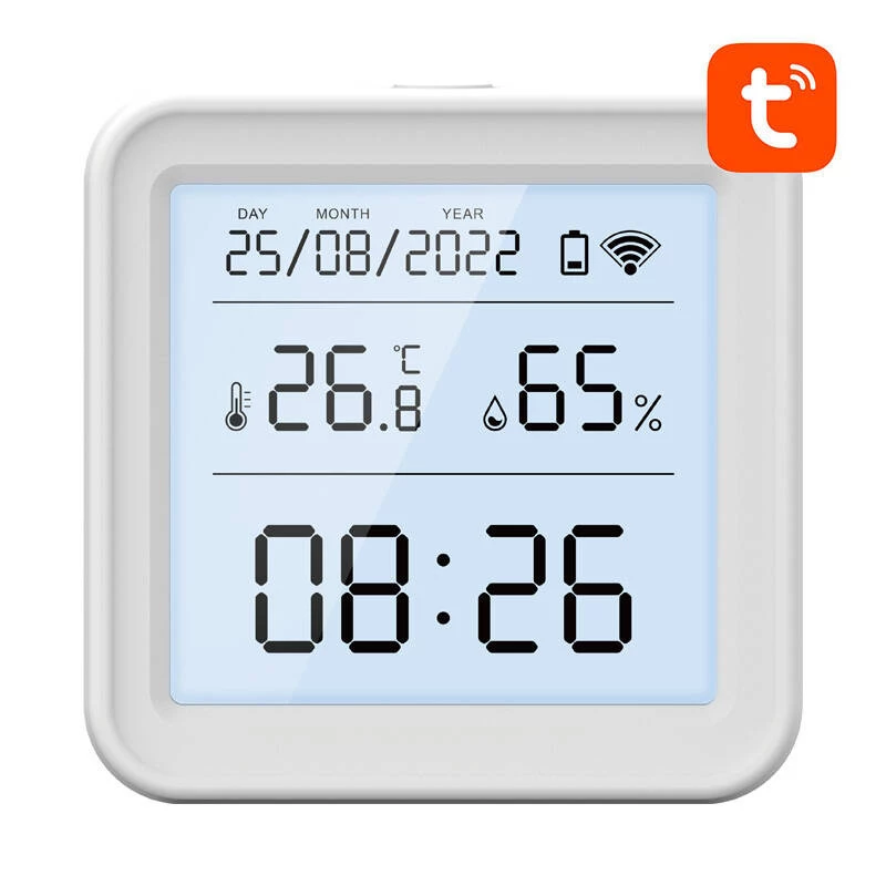 Gosund S6 Smart Wi-Fi temperatūras un mitruma sensors ar LCD displeju, Tuya saderīgs