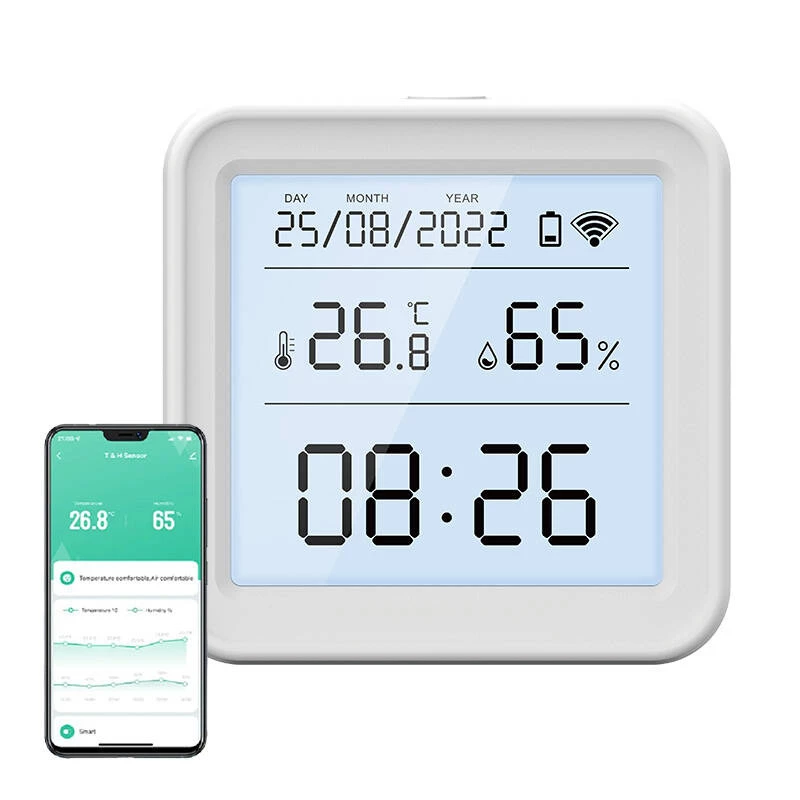 Gosund S6 Smart Wi-Fi temperatūras un mitruma sensors ar LCD displeju, Tuya saderīgs