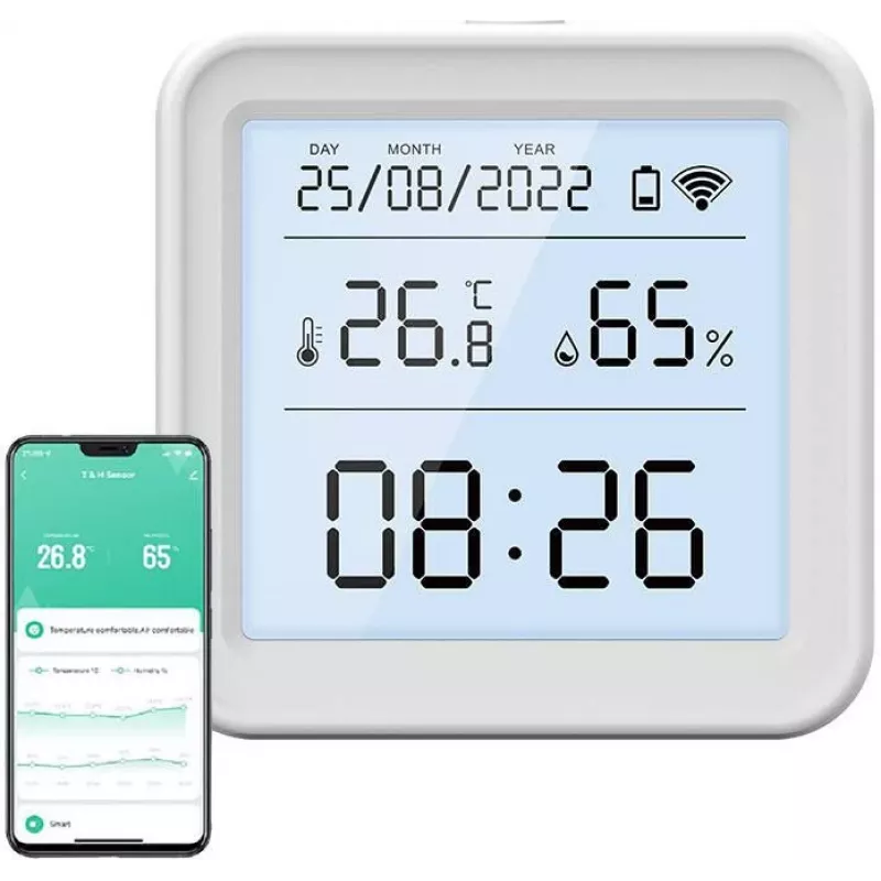 Gosund S6 Smart Wi-Fi temperatūras un mitruma sensors ar LCD displeju, Tuya saderīgs