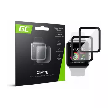 Green Cell GL88 2x GC Clarity ekrāna aizsargs Apple Watch 42mm (rūdīts stikls, 9H, dzidrs)