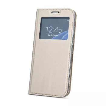 GreenGo Smart Look Flip Case for Samsung Galaxy A6+ (2018) - Gold