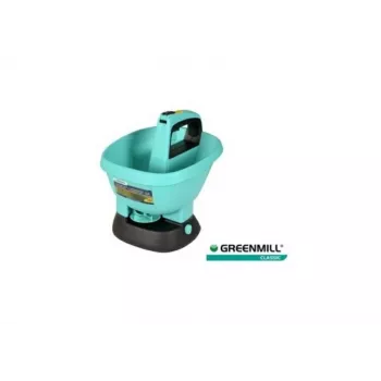 GREENMILL elektriskais rotējošais dārza sējējs 2.7L ar akumulatoru sēklām, mēslojumam, sālim