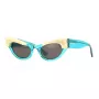 GUCCI Sieviešu GG1167S-004 Kaķacs formas saulesbrilles, melns acetāts, tumši pelēkas lēcas 52/21/140 mm