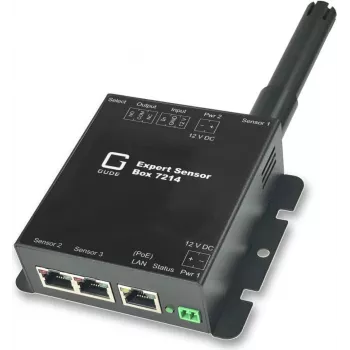 GÜDE 7214-11 Expert Sensor Box Temperatūrai 2x Sensora Ports 1x Releja Izeja 1x IO Ieja PoE