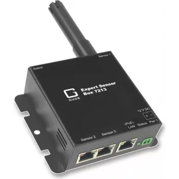 Güde Expert Sensor Box 7213-3 - Tīkla vides uzraudzības ierīce ar temperatūru, mitrumu, 2 sensoru portiem, 2 digitālajām ieejām un releja izeju