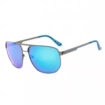 Guess GF00061-6106X vīriešu saulesbrilles, melns rāmis, pelēkas lēcas, 61 mm