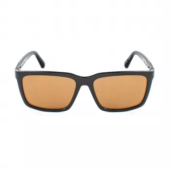 GUESS GF00062-5901E vīriešu kvadrātveida saulesbrilles – melns rāmis, pelēkas lēcas, 59 mm
