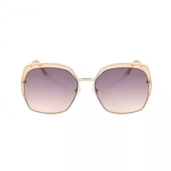 GUESS GF0410-5933F Sieviešu saulesbrilles - Spīdīgs melns rāmis, gradienta dūmu lēcas, 59mm