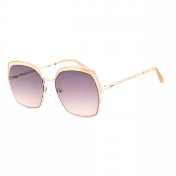 GUESS GF0410-5933F Sieviešu saulesbrilles - Spīdīgs melns rāmis, gradienta dūmu lēcas, 59mm