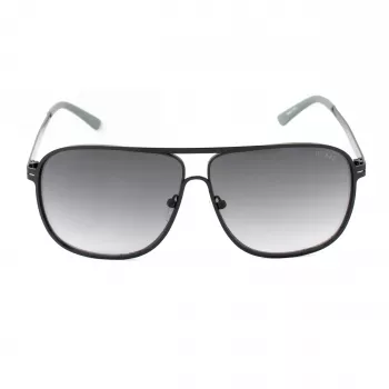 GUESS GF5025S-02B Vīriešu Pilot Saulesbrilles - Melns Rāmis, Dūmu Pelēkas Lēcas, 61mm