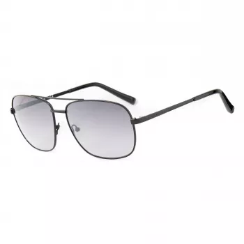 GUESS GG2114S-01B Vīriešu saulesbrilles melns kvadrātveida rāmis pelēki gradienta stikli 60mm