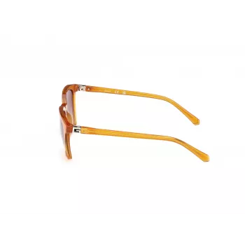 GUESS Vīriešu taisnstūra saulesbrilles GU00170-5344F Havana Brūnas 53mm