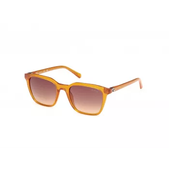 GUESS Vīriešu taisnstūra saulesbrilles GU00170-5344F Havana Brūnas 53mm