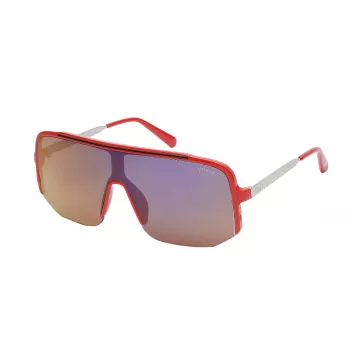 GUESS Vīriešu Saulesbrilles GO00054-0066C Kvadrātveida Spīdīgi Melns Rāmis Dūmu Lēcas 56mm