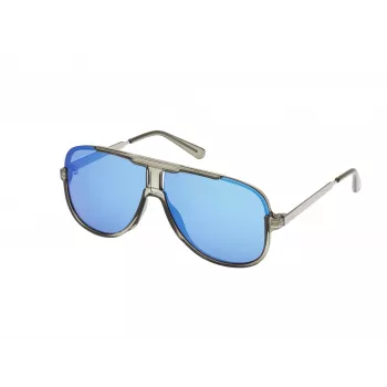 Guess vīriešu saulesbrilles GO00060-6490C taisnstūra melns rāmis pelēkas lēcas 64/12/140 mm