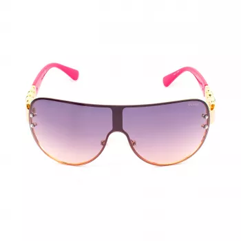 GUESS Women's GO00037-0032U Cat Eye Saulesbrilles - Melns Rāmis, Pelēks Gradienta Lēcas, UV400