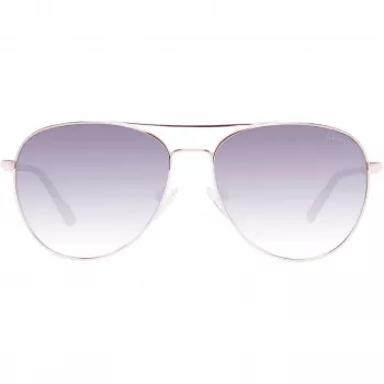 GUESS Sieviešu saulesbrilles GF6143-28B Brūna Havana Tauriņveida rāmis 59mm
