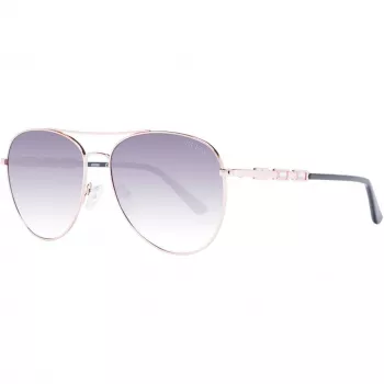 GUESS Sieviešu saulesbrilles GF6143-28B Brūna Havana Tauriņveida rāmis 59mm