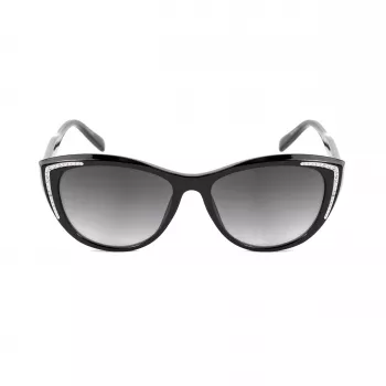 GUESS Women's Sunglasses GO00006-5601B Shiny Black Gradient Smoke 58mm