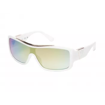 GUESS Sieviešu Saulesbrilles GO00035-0021U Spīdīgs Melns Rāmis Dūmu Pelēkas Lēcas Kvadrātveida Pilns Rāmis UV400