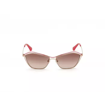 GUESS Sieviešu saulesbrilles GU7639-28F Zelts Butterfly/Cat-Eye Rāmis Brūns Gradienta Lēcas UV400