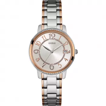 GUESS W0929L3 Sieviešu rožu zelta tērauda pulkstenis 39mm