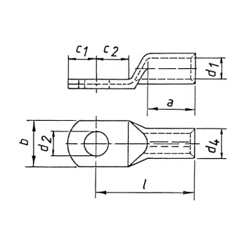 GUSTAV KLAUKE GMBH KLAU presējamā kabeļa uzgalis 103R10 16mm² M10 DIN 46235