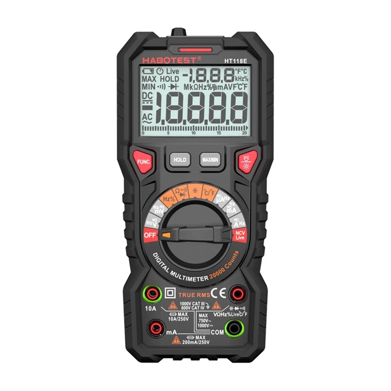 Habotest HT118E Universālais digitālais multimetrs True RMS NCV