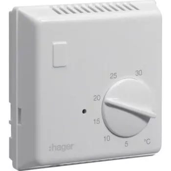 Hager EK054 Bimetalliskais telpas termostats, 230V, balts