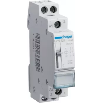 Hager EPN521 2 polu impulsa relejs 12V AC/DC 16A DIN sliedei