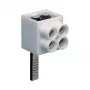 Hager KF82A 1 pola savienojuma spaile, kontaktdakšas savienojums, 2x16 mm², pelēka